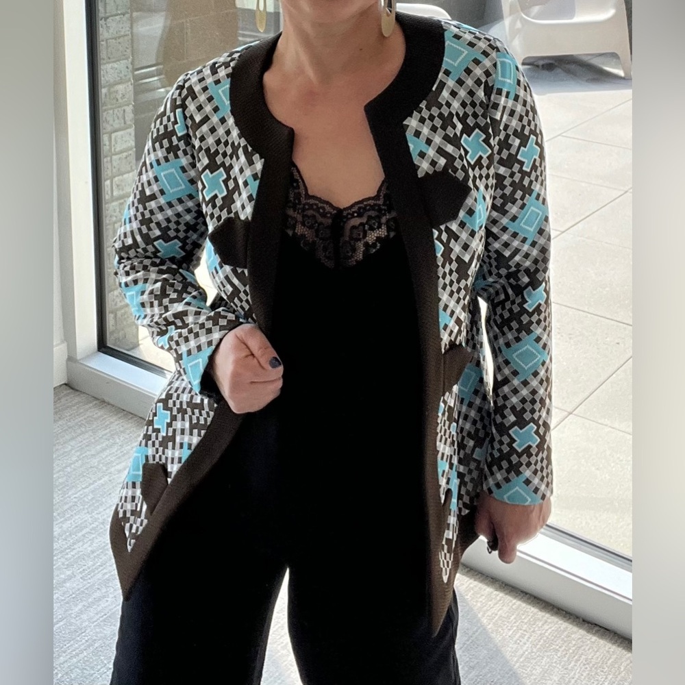 Vintage Stylish Women's Patterned Blazer